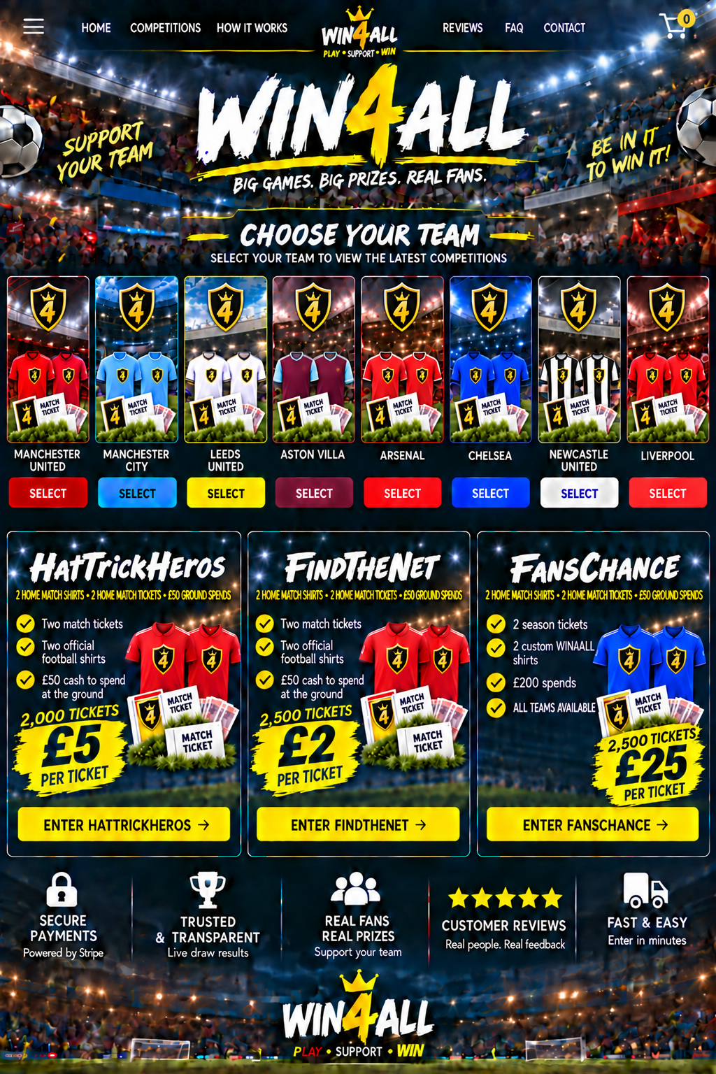 WIN4ALL football prize competitions